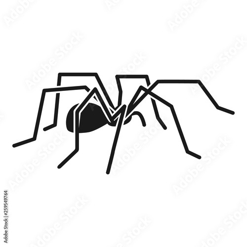 Dark spider icon. Simple illustration of dark spider vector icon for web design isolated on white background