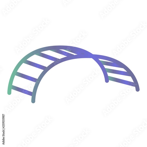 Monkey bars icon. Cartoon of monkey bars vector icon for web design isolated on white background