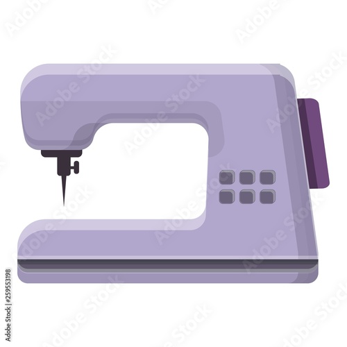 Fabric sew machine icon. Cartoon of fabric sew machine vector icon for web design isolated on white background
