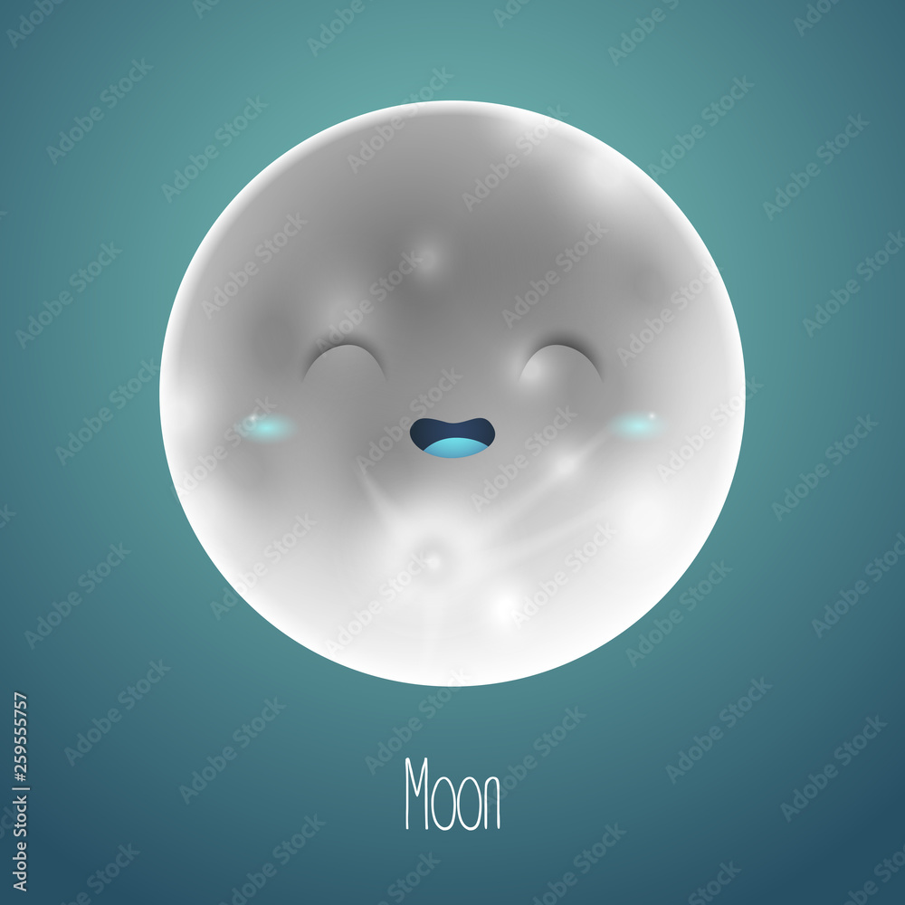 animated smiling moon