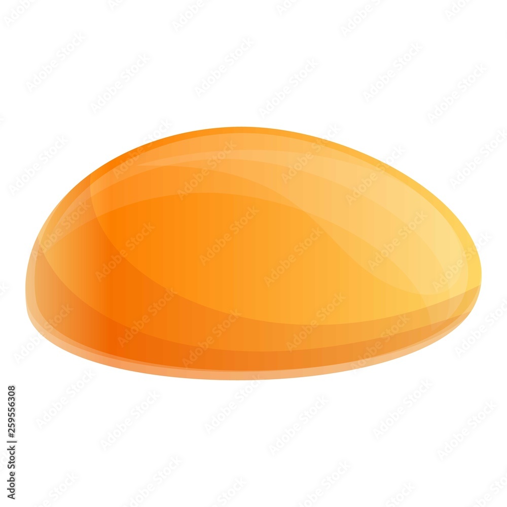Apricot part icon. Cartoon of apricot part vector icon for web design isolated on white background Apricot part icon. Cartoon of apricot part vector icon for web design isolated on white background