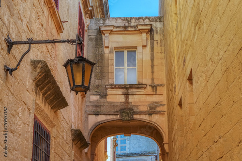 Obraz na płótnie Old picturesque streets of Mdina, Malta w salonie