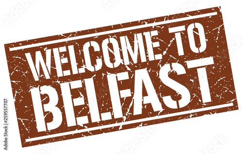 welcome to Belfast stamp