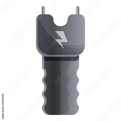 Police electric shocker icon. Cartoon of police electric shocker vector icon for web design isolated on white background