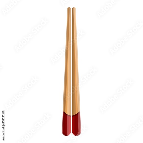 Chopsticks icon. Cartoon of chopsticks vector icon for web design isolated on white background