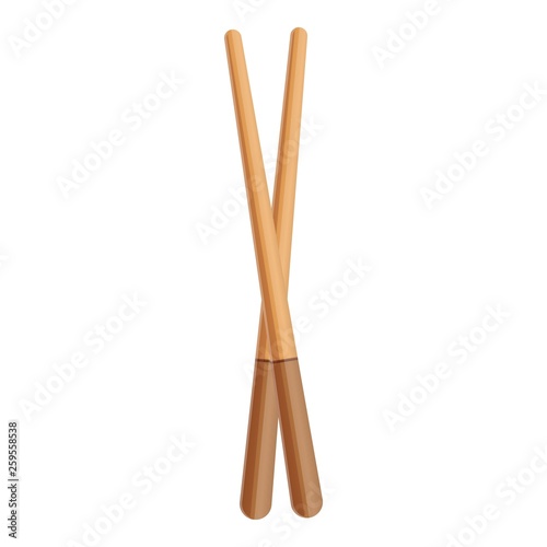 Kitchen chopsticks icon. Cartoon of kitchen chopsticks vector icon for web design isolated on white background
