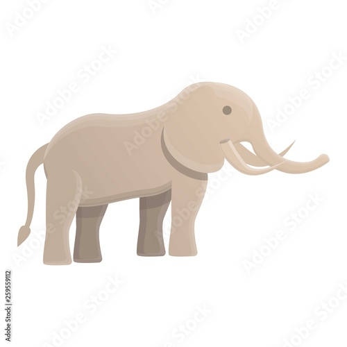 Elephant icon. Cartoon of elephant vector icon for web design isolated on white background