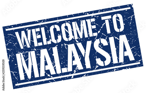 welcome to Malaysia stamp