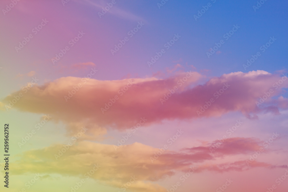 Fantastic sky and colorful clouds.