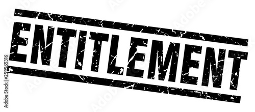 square grunge black entitlement stamp