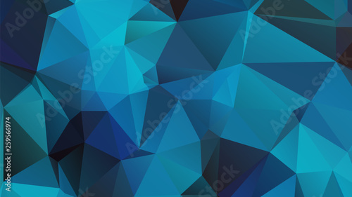 Abstract Blue Color Polygon Background Design, Abstract Geometric Origami Style With Gradient