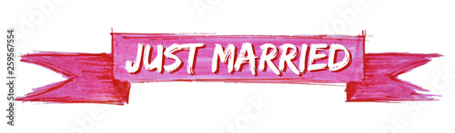just married ribbon