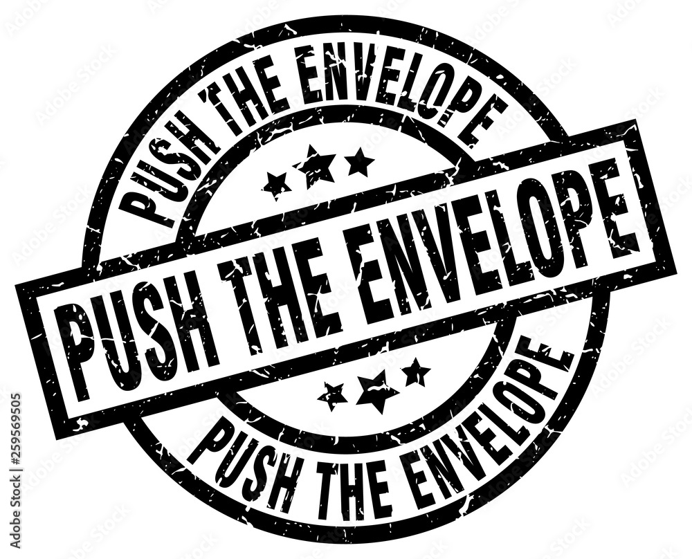 push the envelope round grunge black stamp push the envelope round grunge black stamp