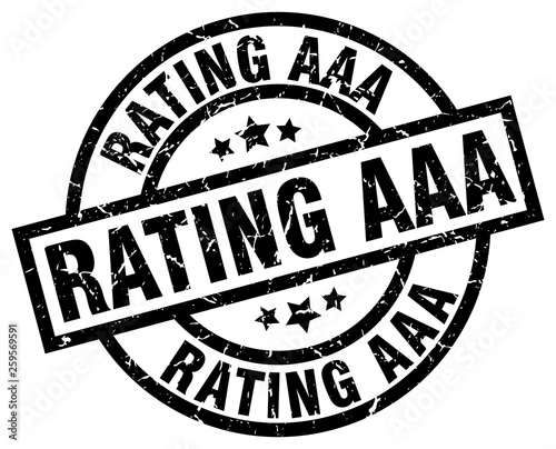 rating aaa round grunge black stamp