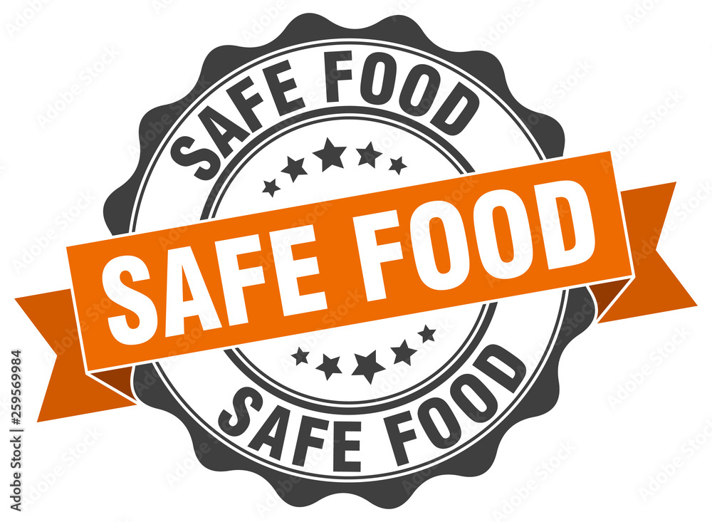 Fototapeta premium safe food stamp. sign. seal