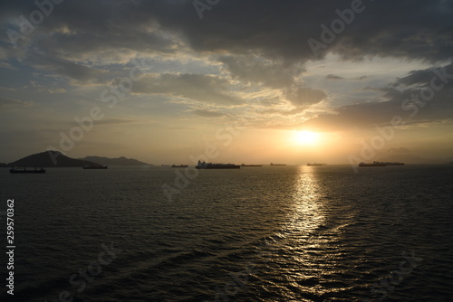 sunset over the sea