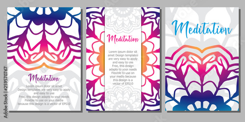 advertising cover with a vintage theme. mandala motif.