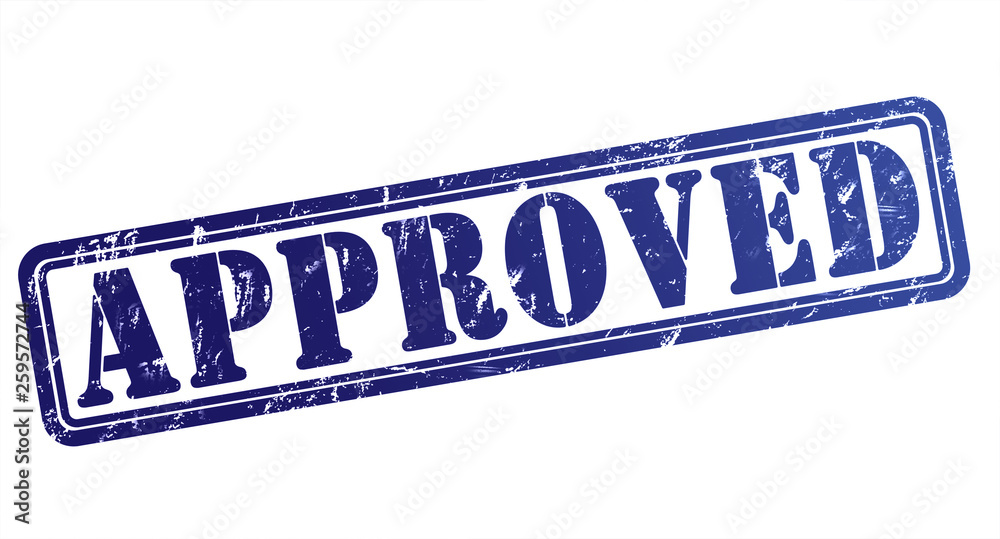 approved rubber stamp concept illustration