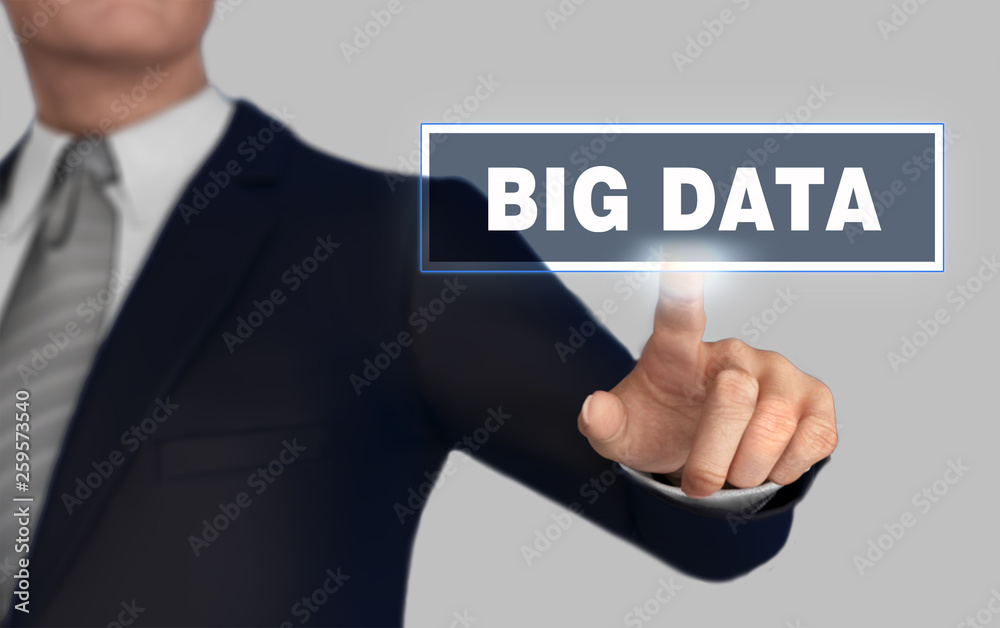 big data   pushing concept 3d illustration
