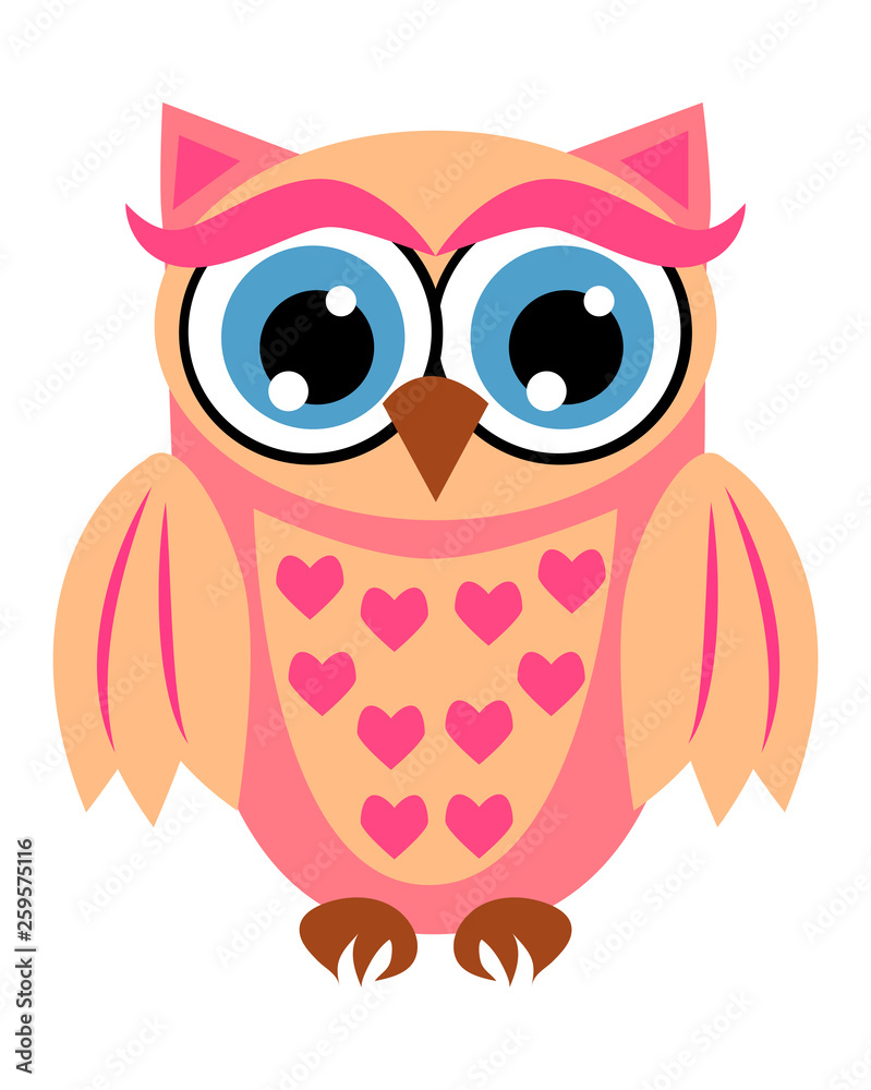 Cute girl owls. Baby showers, parties for baby girls.