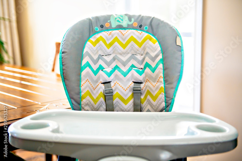 A high chair for baby on the kitchen at home