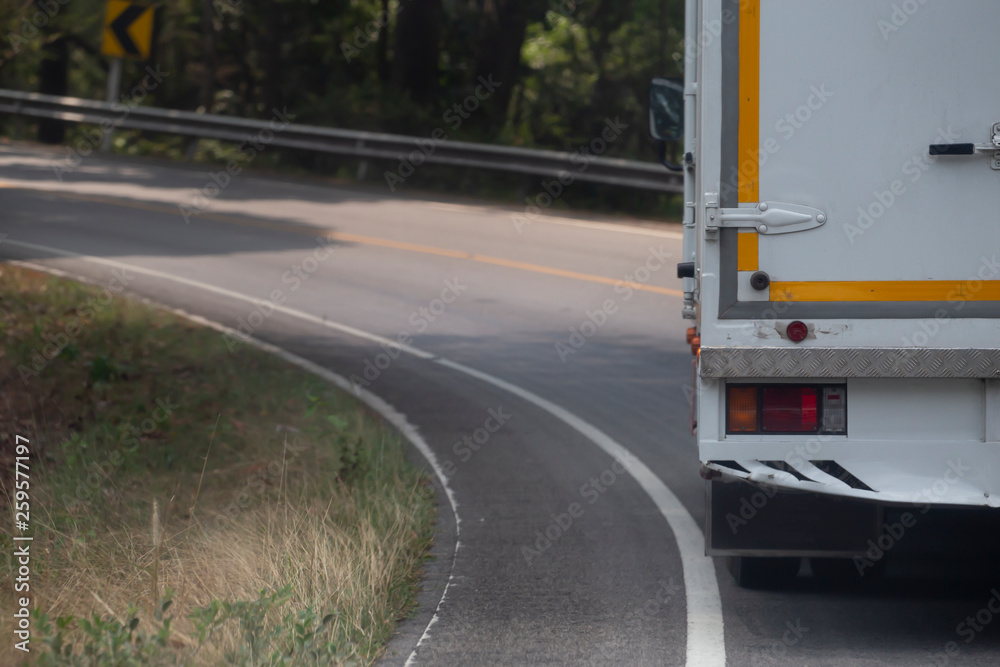 Fototapeta premium Journey truck. Transport concept.