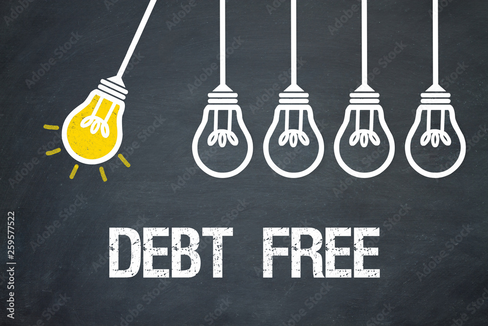 Naklejka premium Debt Free