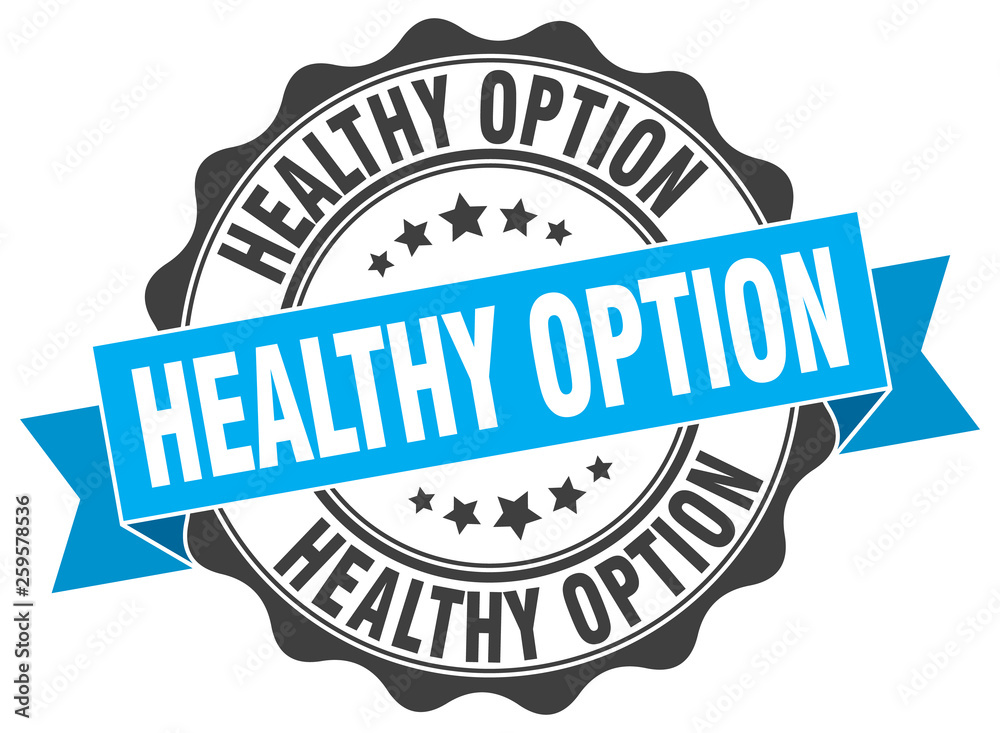 Fototapeta premium healthy option stamp. sign. seal