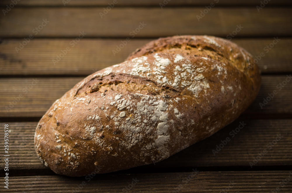 Organic bread on the table