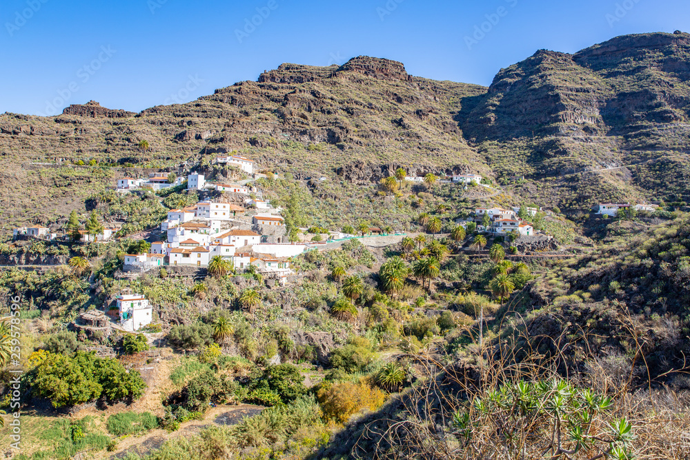 White village El Carrizal on Gran Canaria Island, Spain