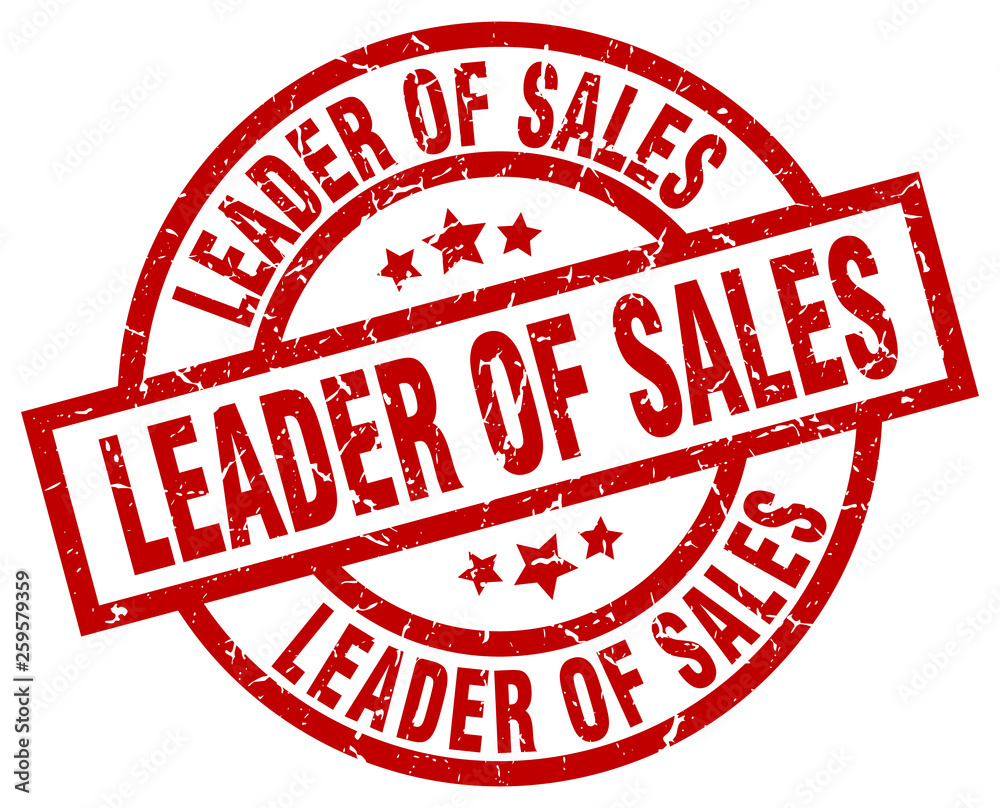 leader of sales round red grunge stamp leader of sales round red grunge stamp