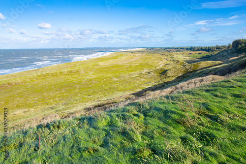 View from Bulbjerg in Jutland, Atlantic ocean, Skagerrak, Denmark