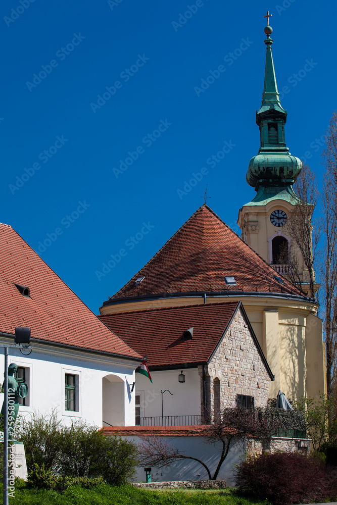 Obraz premium The historical Saint Catherine of Alexandria Church in Budapest