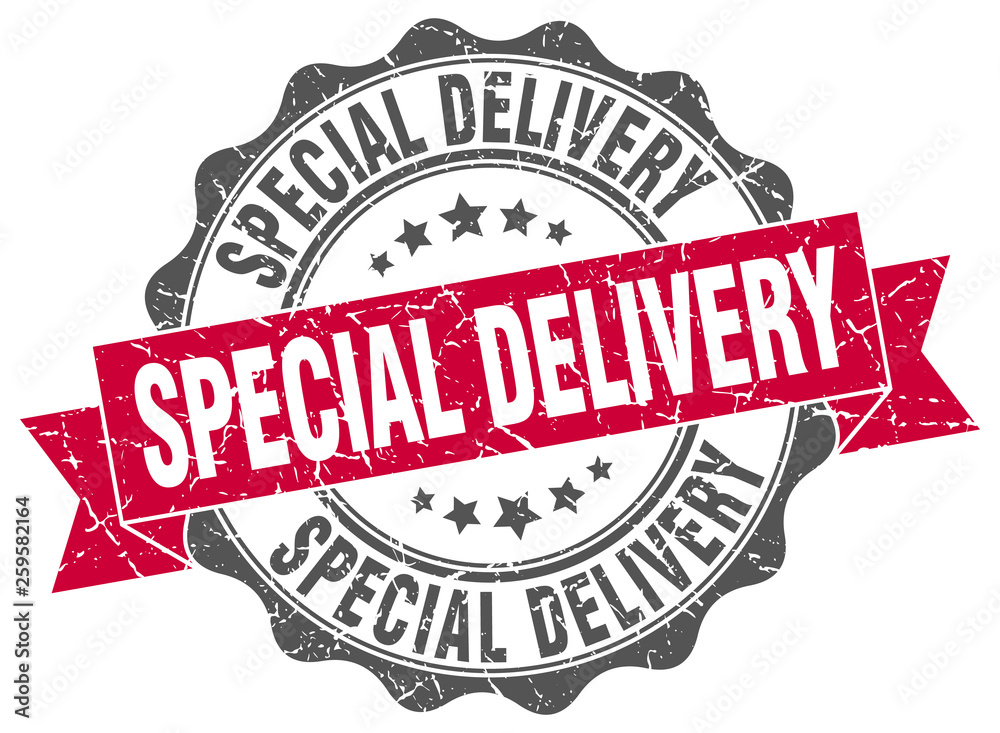 Obraz premium special delivery stamp. sign. seal