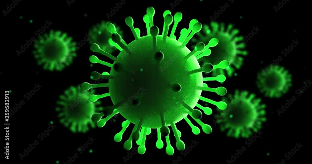 Microscopic View Of 3D Virus And Bacteria Animation. Health and science related concept. Microscopic View Of 3D Virus And Bacteria Animation. Health and science related concept.