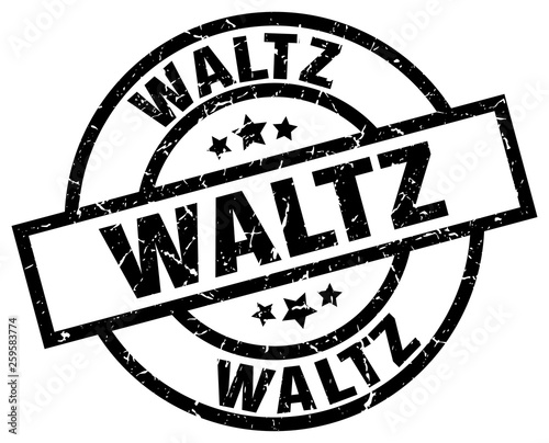 waltz round grunge black stamp
