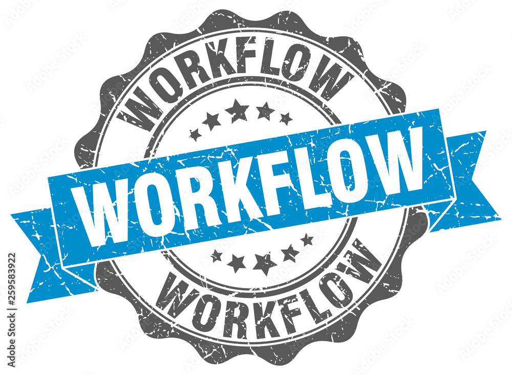 Fototapeta premium workflow stamp. sign. seal