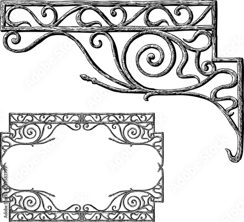 Hand drawing of a decorstive architectural element