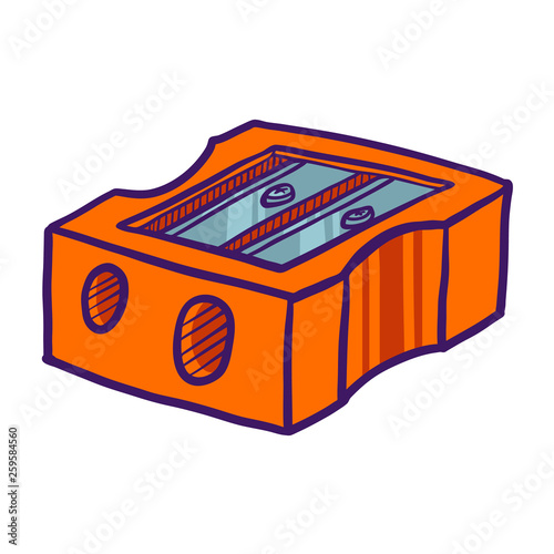 Hand Drawn Sharpener icon. Doodle illustration of sharpener vector icon for web design isolated on white background