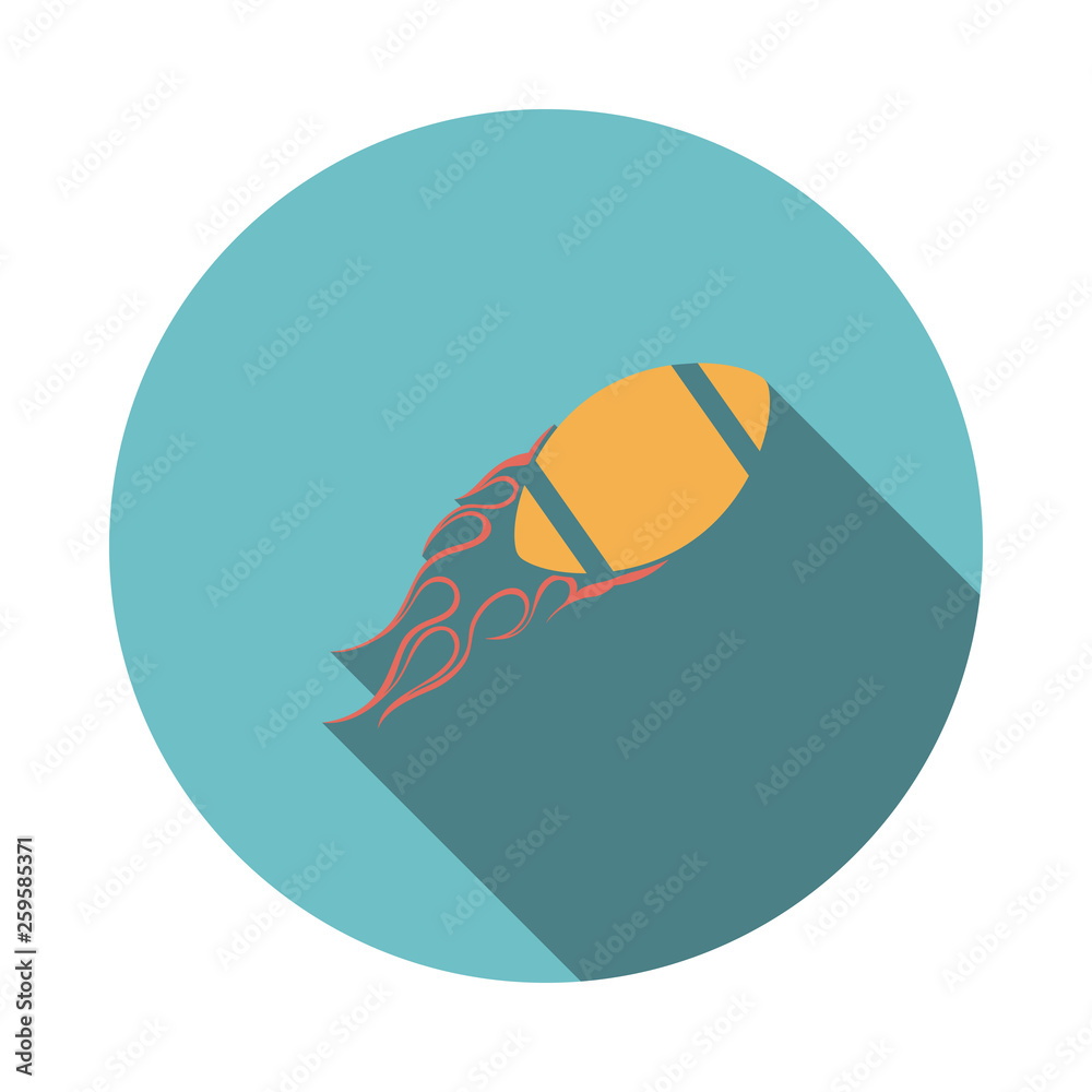 American football fire ball icon American football fire ball icon