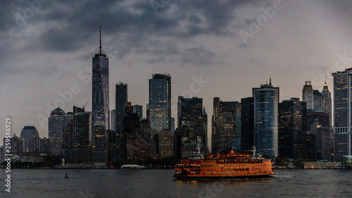 Staten Island Ferry Skyline of manhattan