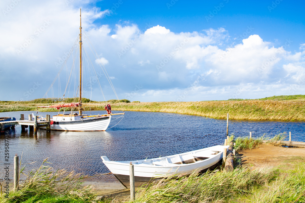 Fototapeta Abandoned port in Ringkobing Fjord, Jutland, Denmark