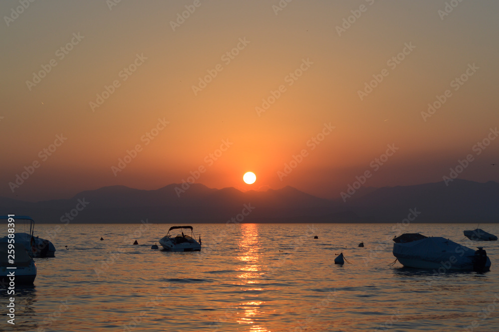 Most Beautiful Sunset Over Lake Garda, Italy!