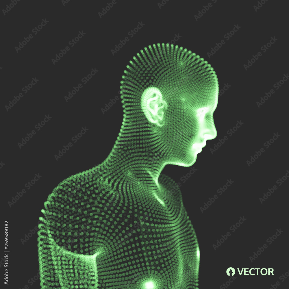 3d model of man. Human body. Design element. Vector illustration. 3d model of man. Human body. Design element. Vector illustration.