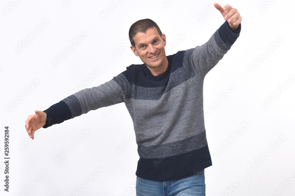 man hugging on white background man hugging on white background