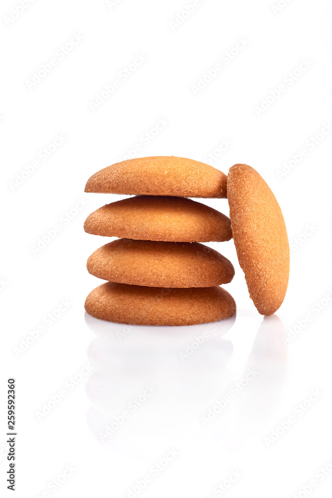 several cookies isolated on a white background several cookies isolated on a white background