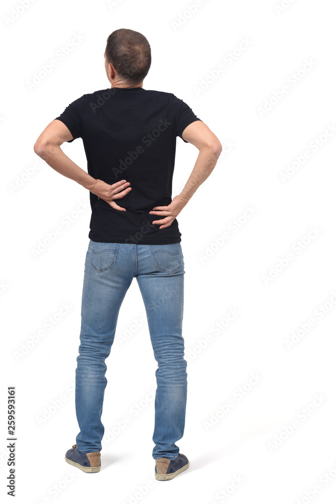 full portrait of man on back pain full portrait of man on back pain