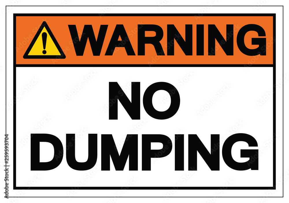 Warning Dumping Symbol Sign, Vector Illustration, Isolate On White Background Label. EPS10