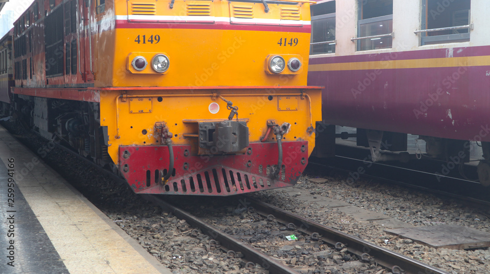 Modern train Bangkok Thailand for passengers transportation Modern train Bangkok Thailand for passengers transportation