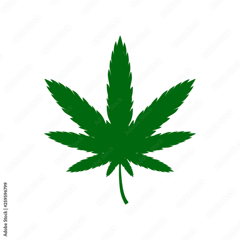 Green marijuana icon. Vector illustration Green marijuana icon. Vector illustration